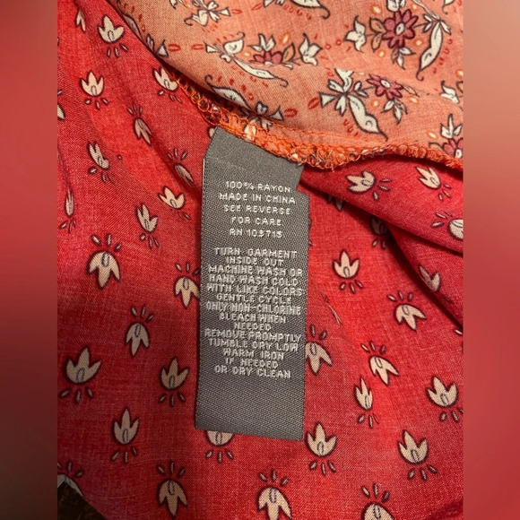 Go Fish Pink Red Floral Maxi Button Down Dress - Picture 10 of 12